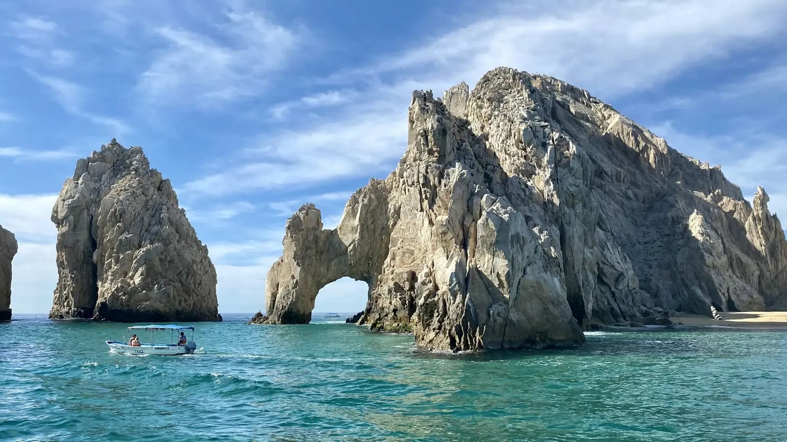 The Arch of Cabo San Lucas at Land's End surrounded by turquoise water